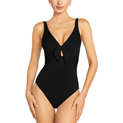 Robin Piccone Ava Knotted One Piece Swimsuit, Size 4 NWT