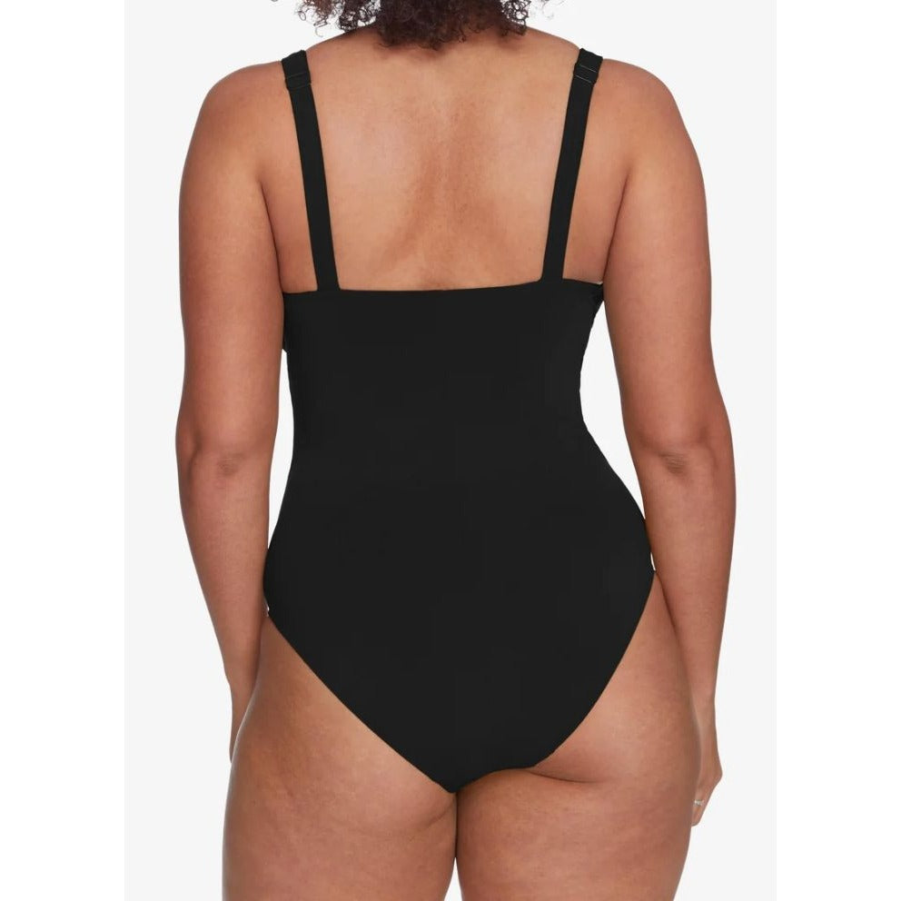 Robin Piccone Ava Knotted One Piece Swimsuit, Size 4 NWT
