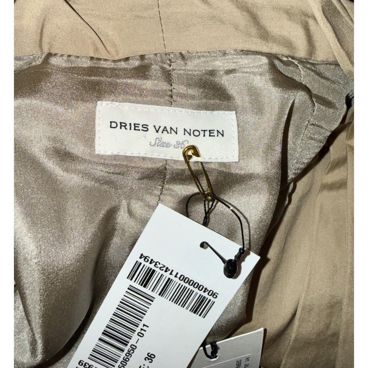 Dries Van Noten belted cotton-poplin midi dress, size 36 (oversize) NWT