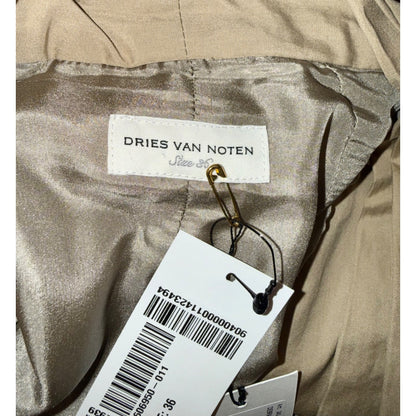Dries Van Noten belted cotton-poplin midi dress, size 36 (oversize) NWT