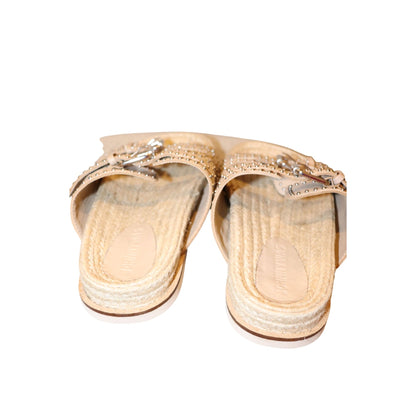 Johnny Was STUDDED EVERYDAY BUCKLE SLIDE Sandals, Size 7 New