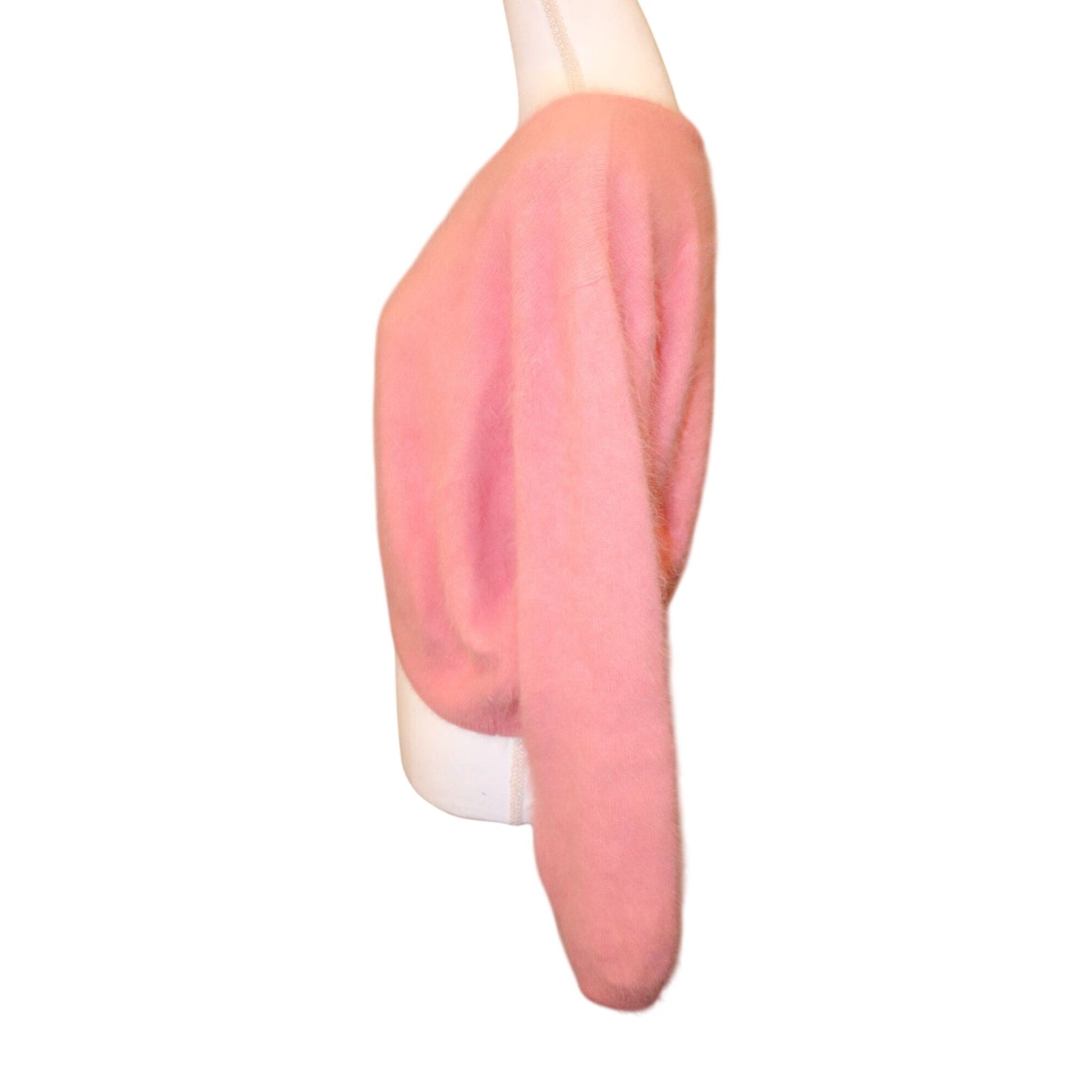 World Of Nomads Pink Cashmere Blend Cropped Sweater, Medium