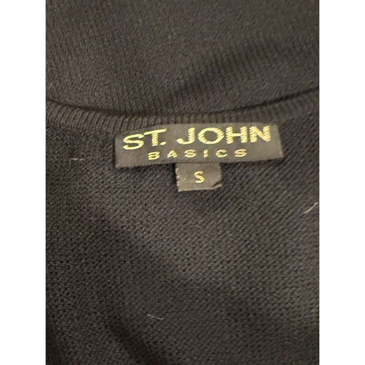 St. John Basics Black Knit Sleeveless Tank Top Womens Small