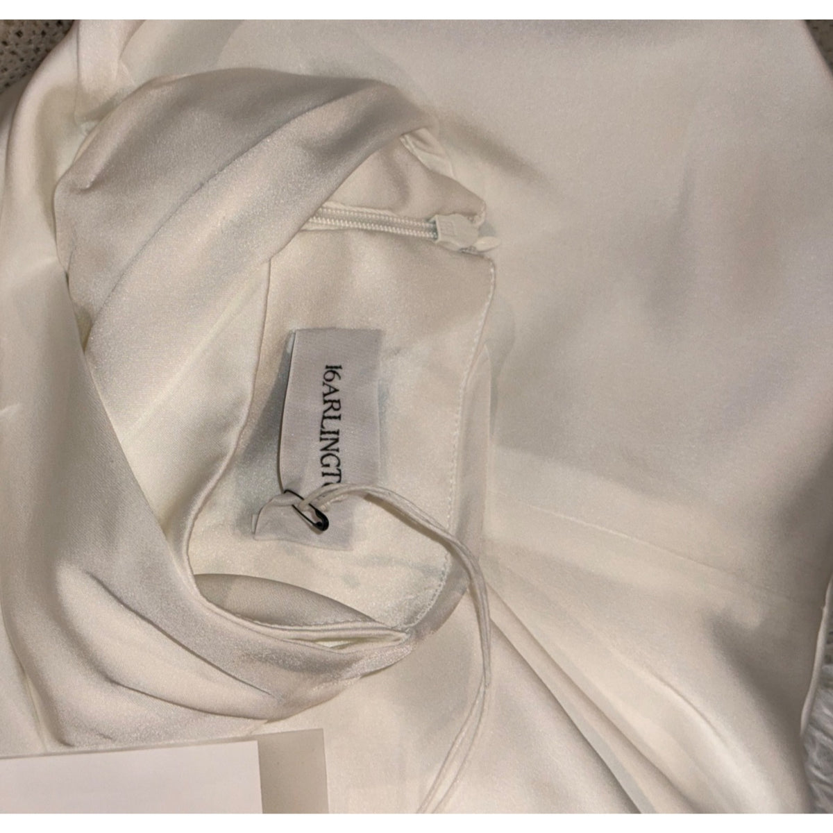 16Arlington Odessa cutout feather-trimmed satin mini dress Size 8 NWT