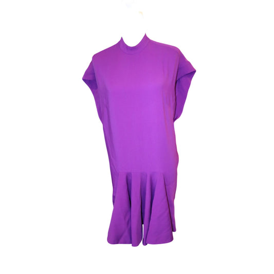 Stella McCartney Purple Pleat3ed Drop Waist Dress, Size 38