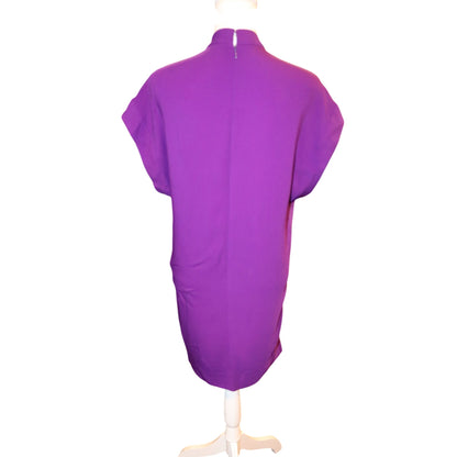 Stella McCartney Purple Pleat3ed Drop Waist Dress, Size 38