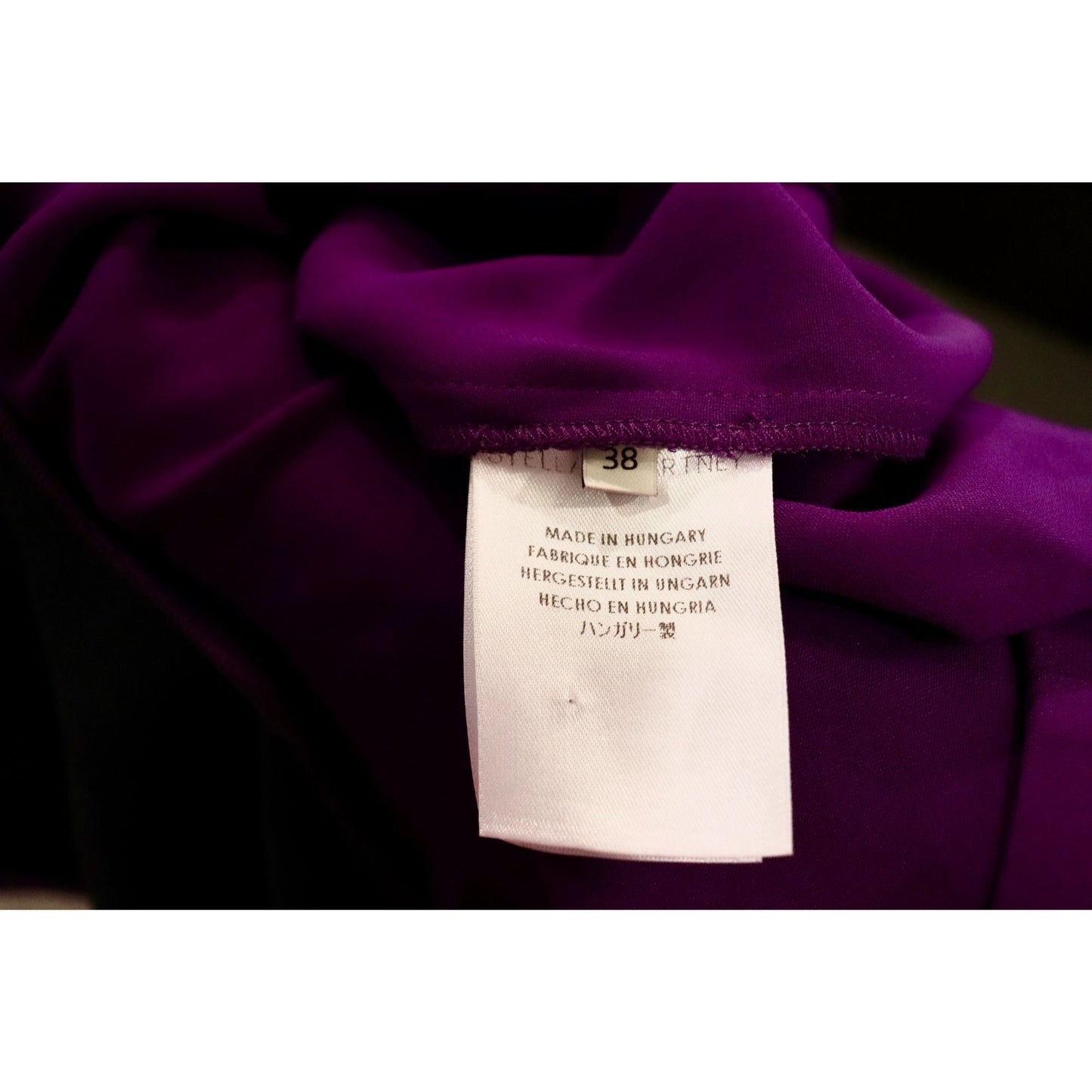 Stella McCartney Purple Pleat3ed Drop Waist Dress, Size 38