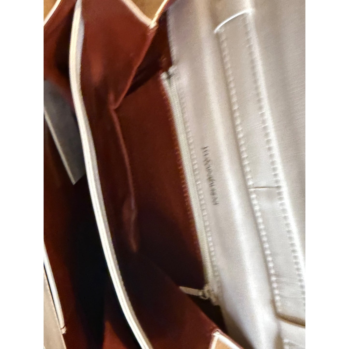 Vintage Yves Saint Laurent White Leather Crossbody Bag With Adjustable Strap