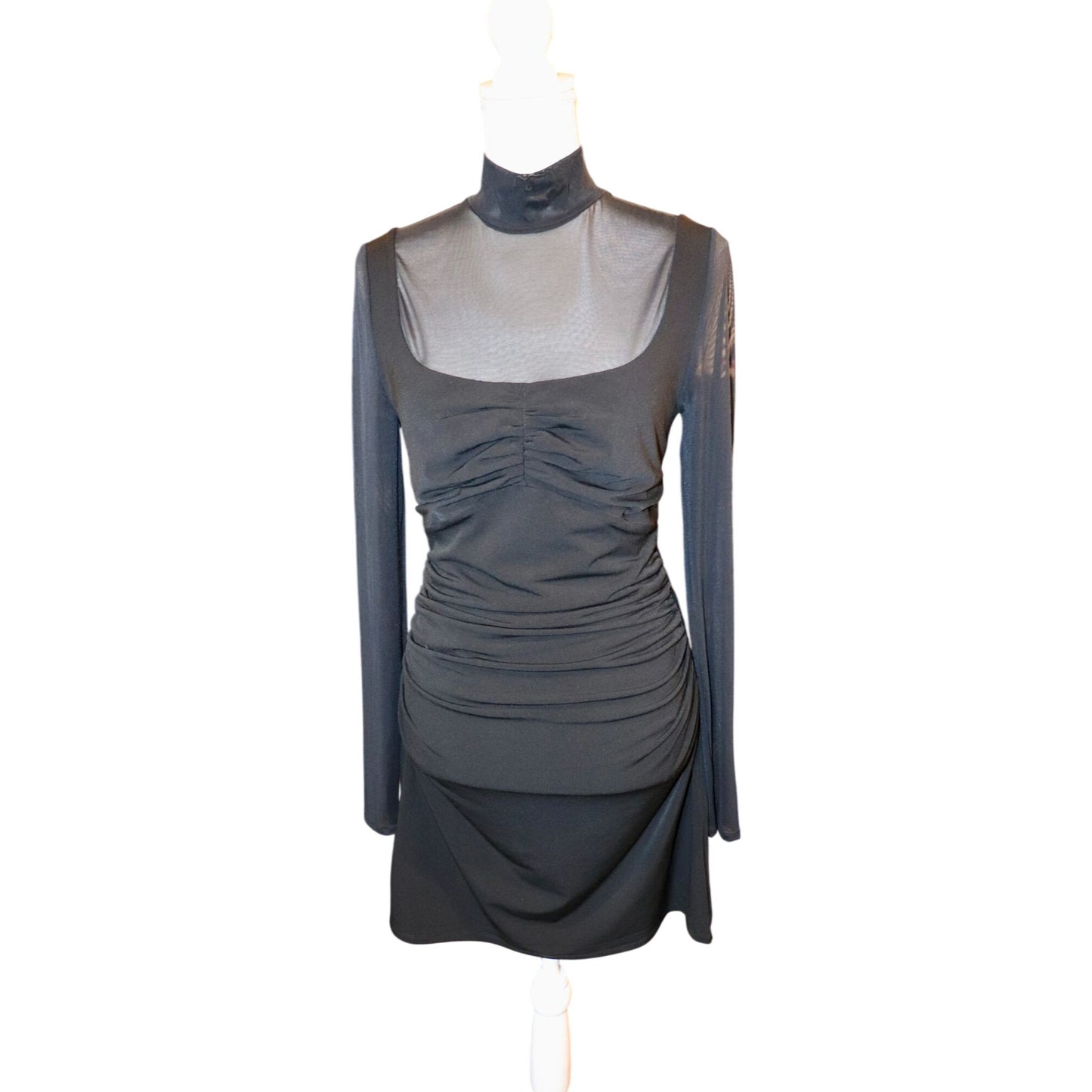 Cinq à Sept Black Beren Dress Mesh, Size 10 NWT