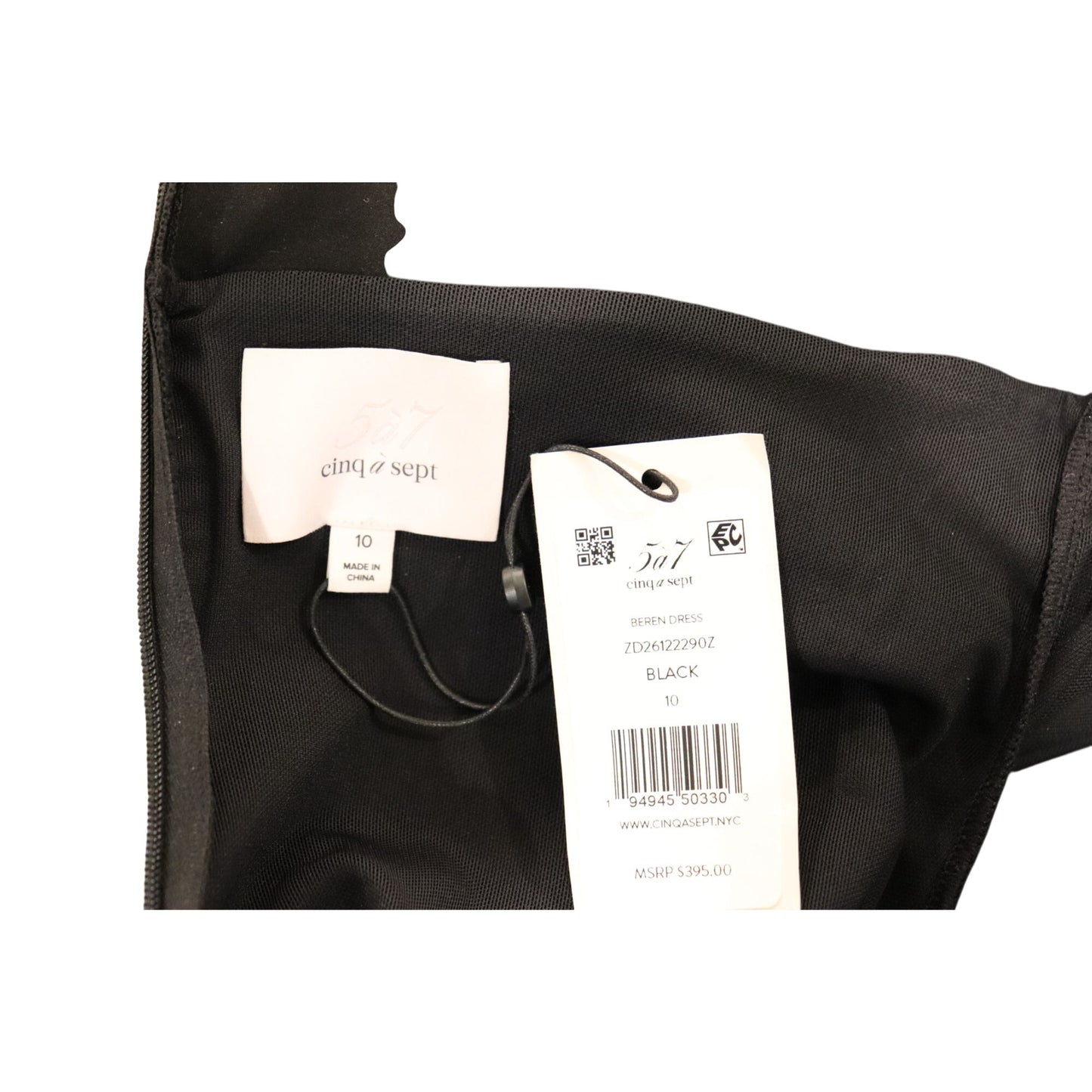 Cinq à Sept Black Beren Dress Mesh, Size 10 NWT