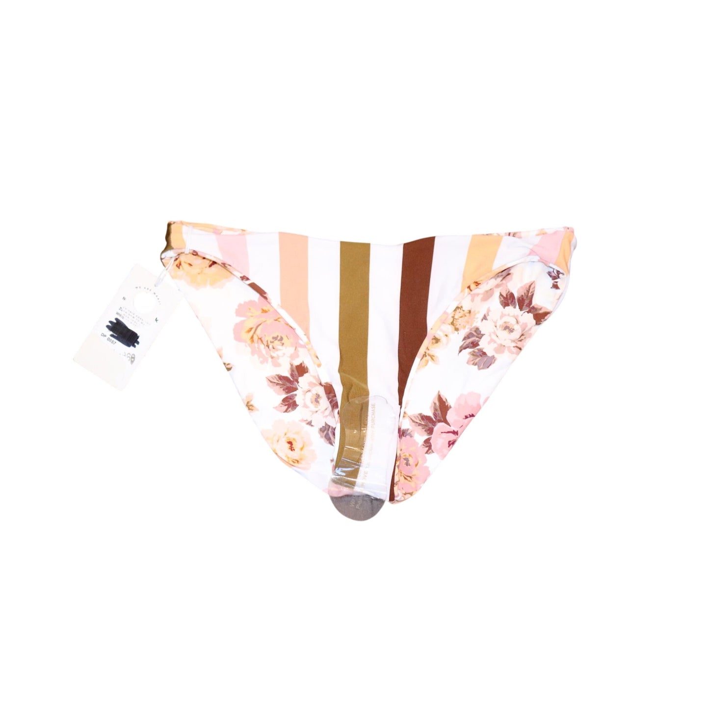 Maaji Reversible Floral Striped Bikini Bottom, Medium