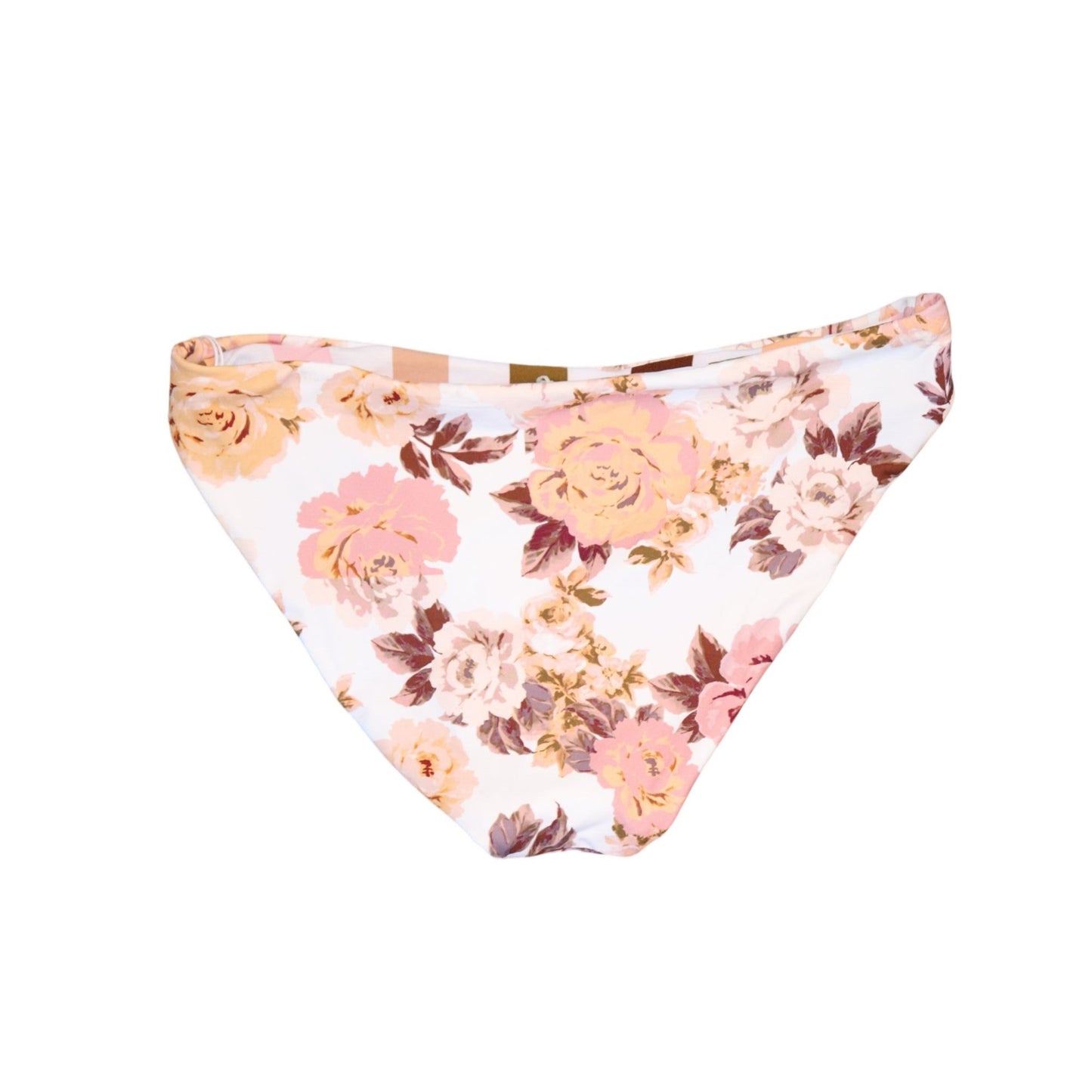 Maaji Reversible Floral Striped Bikini Bottom, Medium