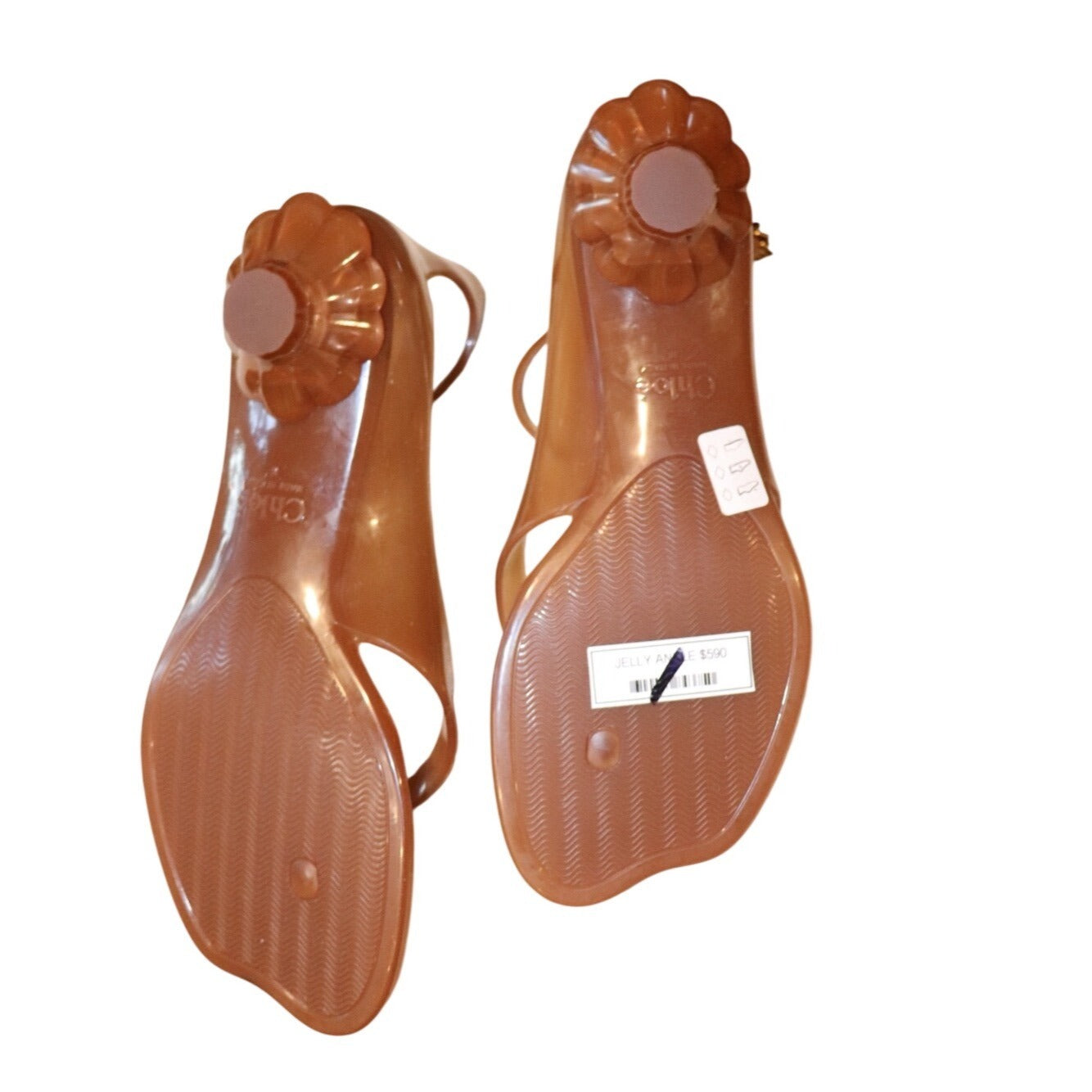 Chloé Jelly Thong Ankle-Strap Sandal, Size 38 NWOB