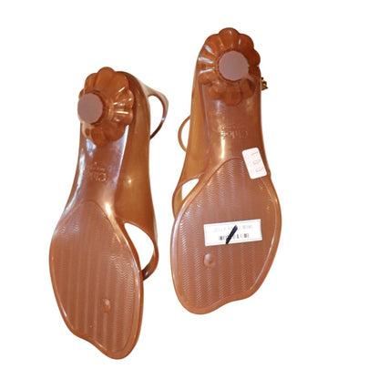 Chloé Jelly Thong Ankle-Strap Sandal, Size 38 NWOB