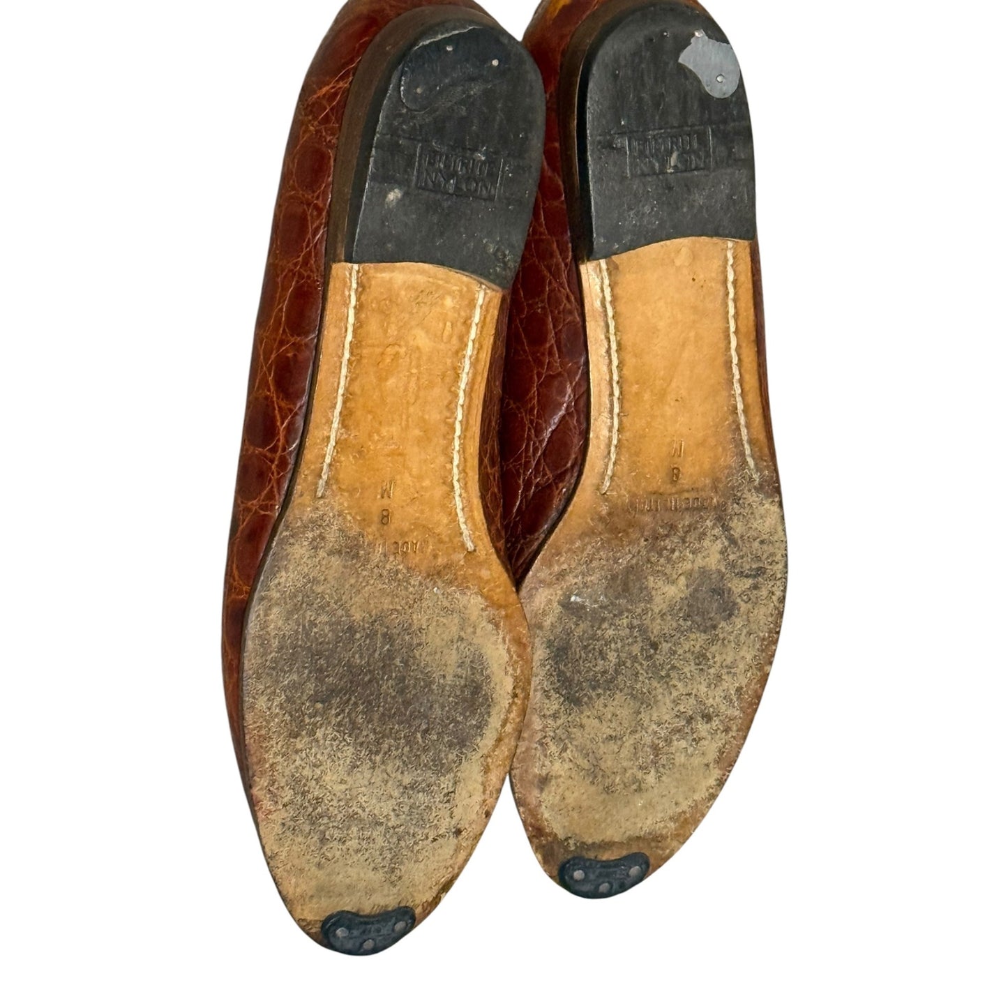 Saks  Crocodile Leather Vintage Loafers Size 8 (fits size 7 better)