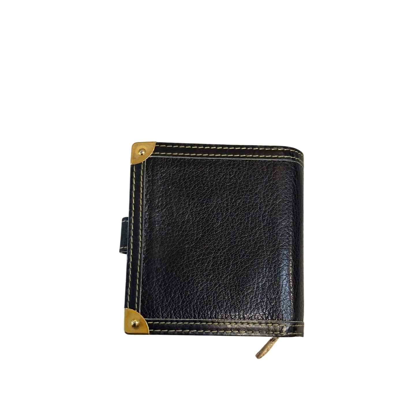Louis Vuitton Black Suhali Leather Compact Zippy Wallet