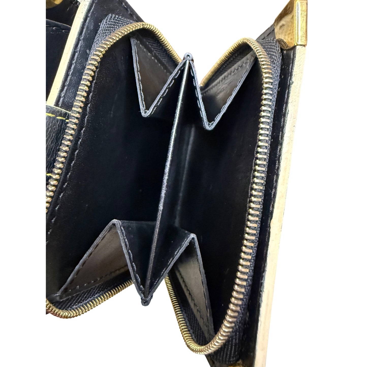 Louis Vuitton Black Suhali Leather Compact Zippy Wallet