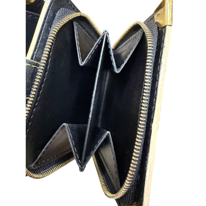 Louis Vuitton Black Suhali Leather Compact Zippy Wallet