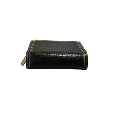 Louis Vuitton Black Suhali Leather Compact Zippy Wallet