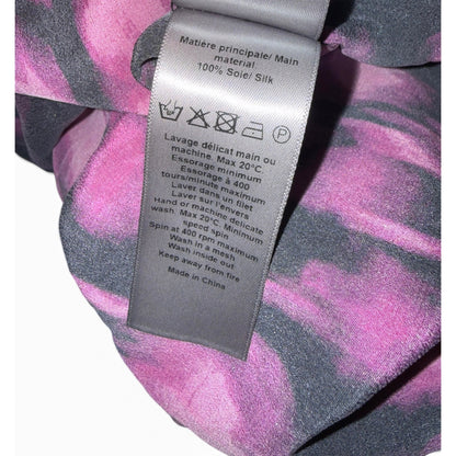 Zadig & Voltaire Womens Silk Wrap Dress M Black & Pink Abstract Print NWT