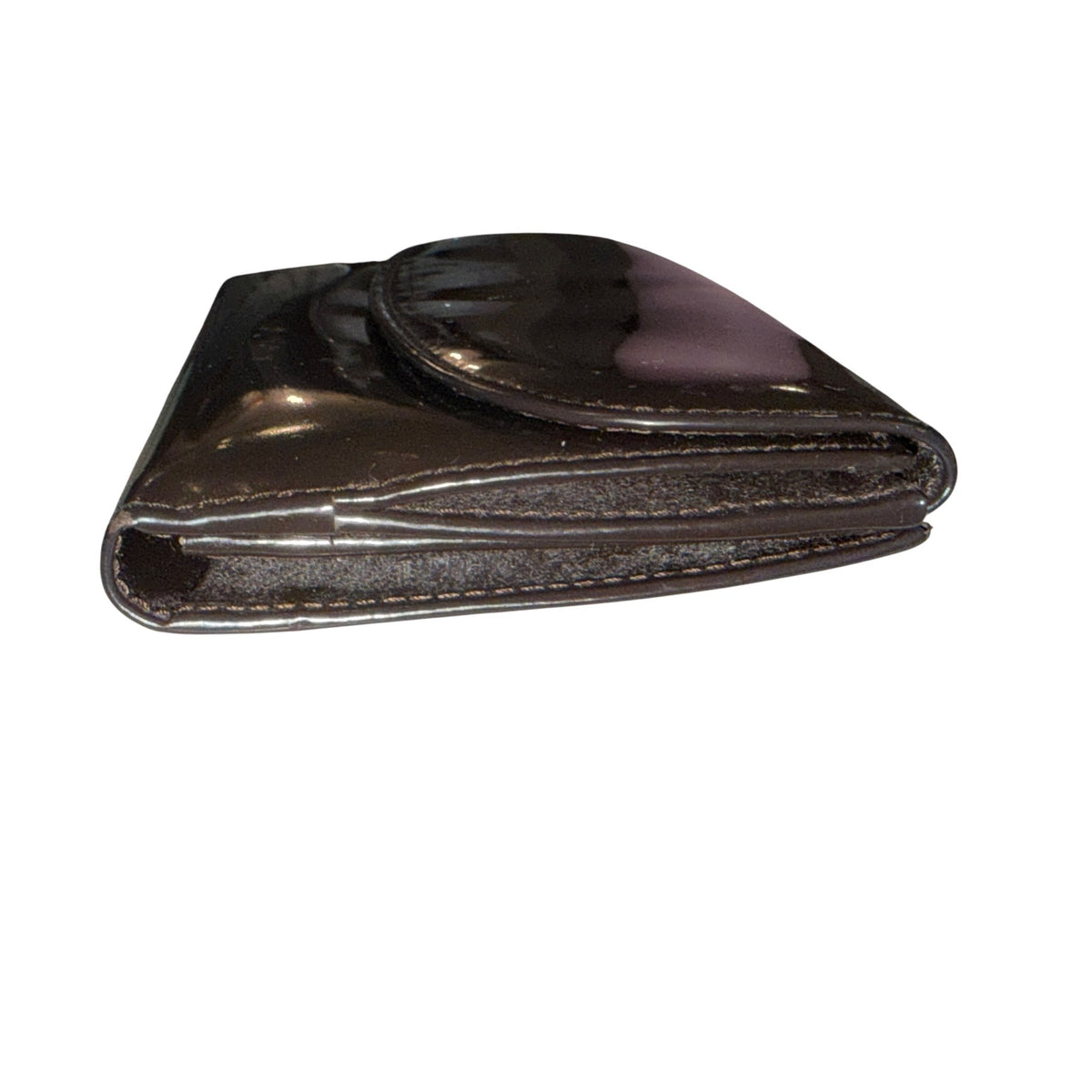 Gucci Brown Patent Leather Long Wallet With Gold-Tone Clasp