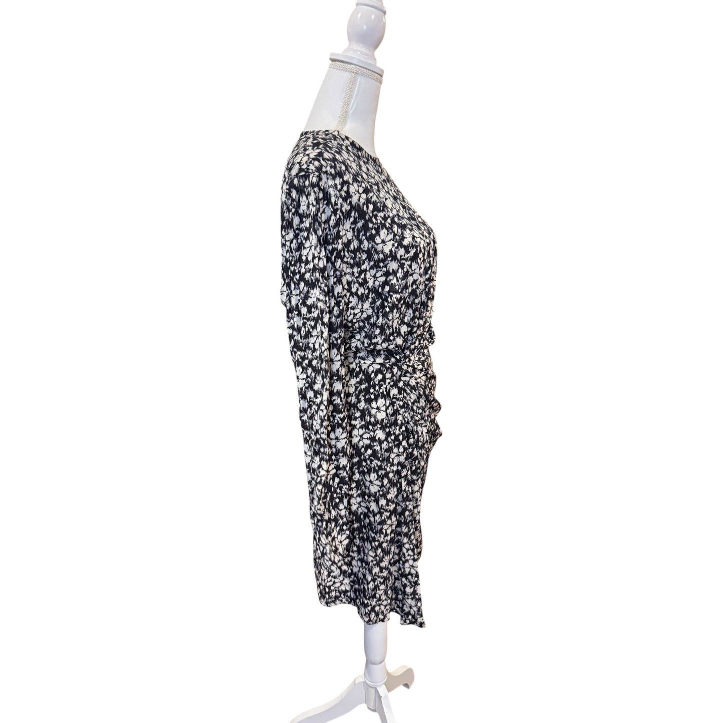 Isabel Marant Etoile Dulce Black & White Printed Long Sleeve Dress Size 40