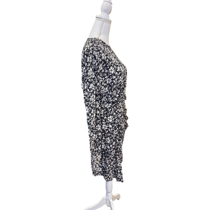 Isabel Marant Etoile Dulce Black & White Printed Long Sleeve Dress Size 40