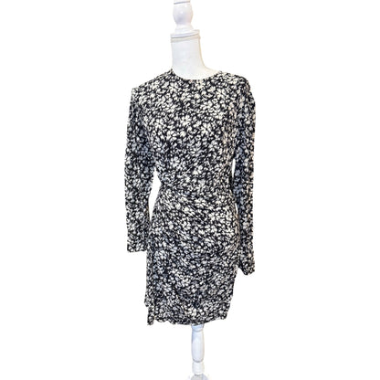 Isabel Marant Etoile Dulce Black & White Printed Long Sleeve Dress Size 40