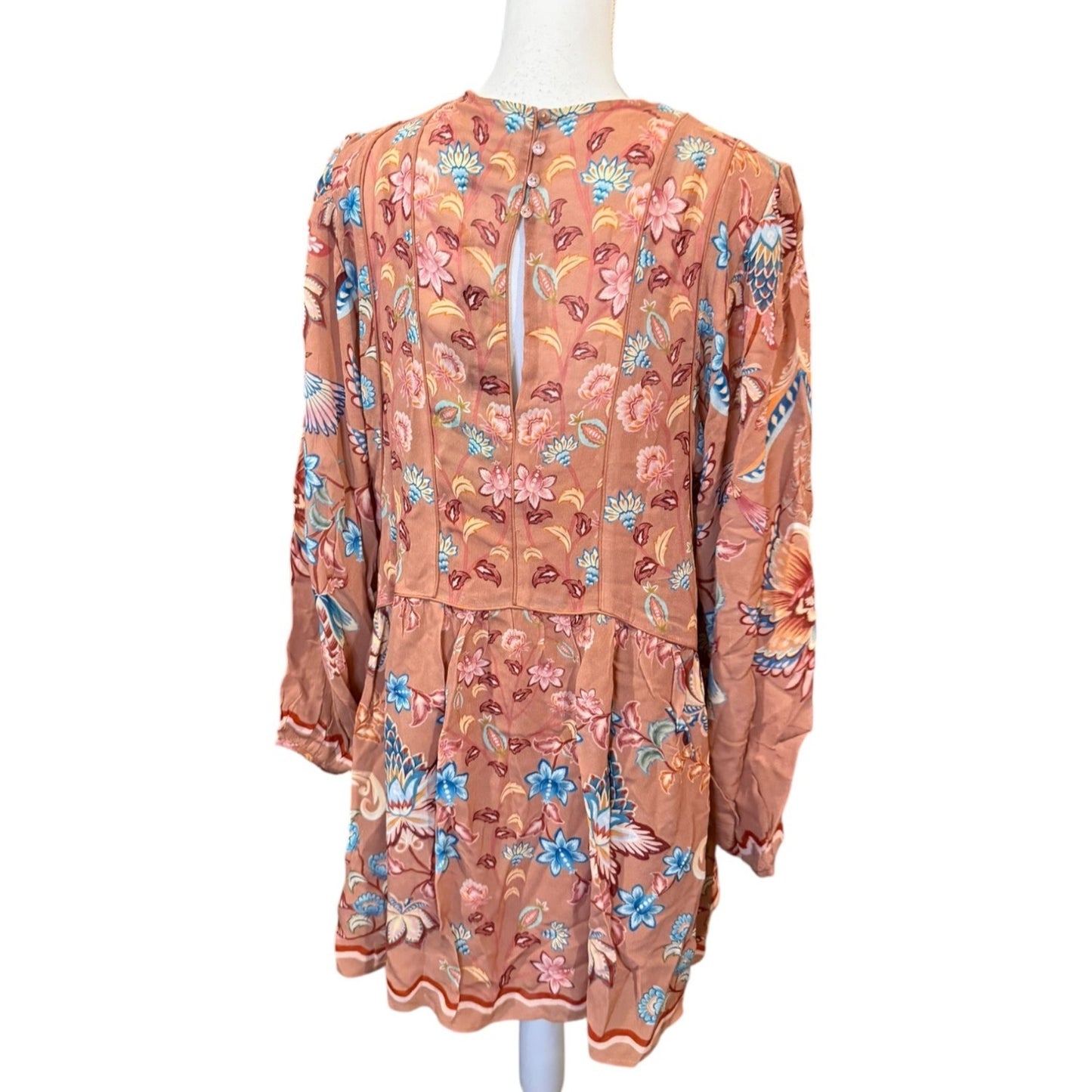 FARM Rio Mocha Lace Dress Boho Enhance Mocha, Medium NWT