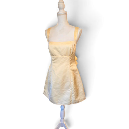 MORE TO COME Malia Mini Dress in Baby Yellow, large NWT