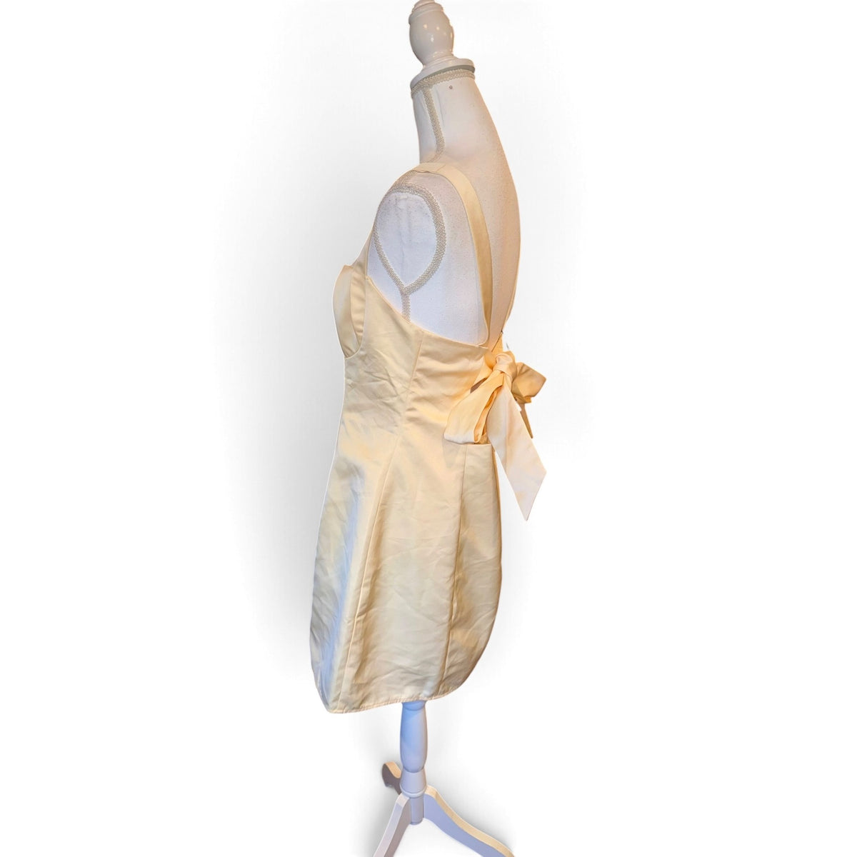 MORE TO COME Malia Mini Dress in Baby Yellow, large NWT