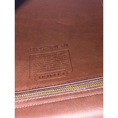 Vintage Coach Brown Leather Messenger Briefcase With Adjustable Strap