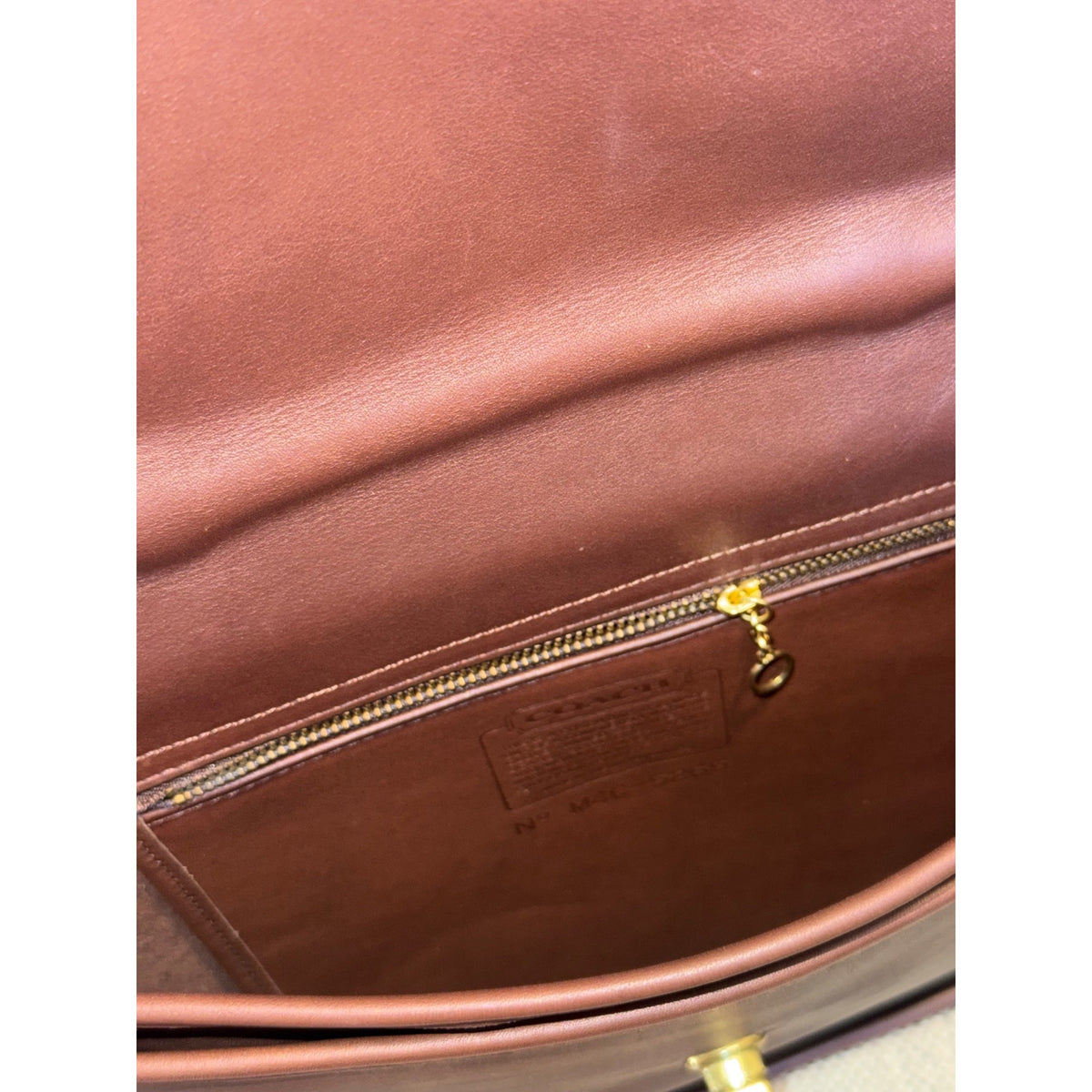 Vintage Coach Brown Leather Messenger Briefcase With Adjustable Strap