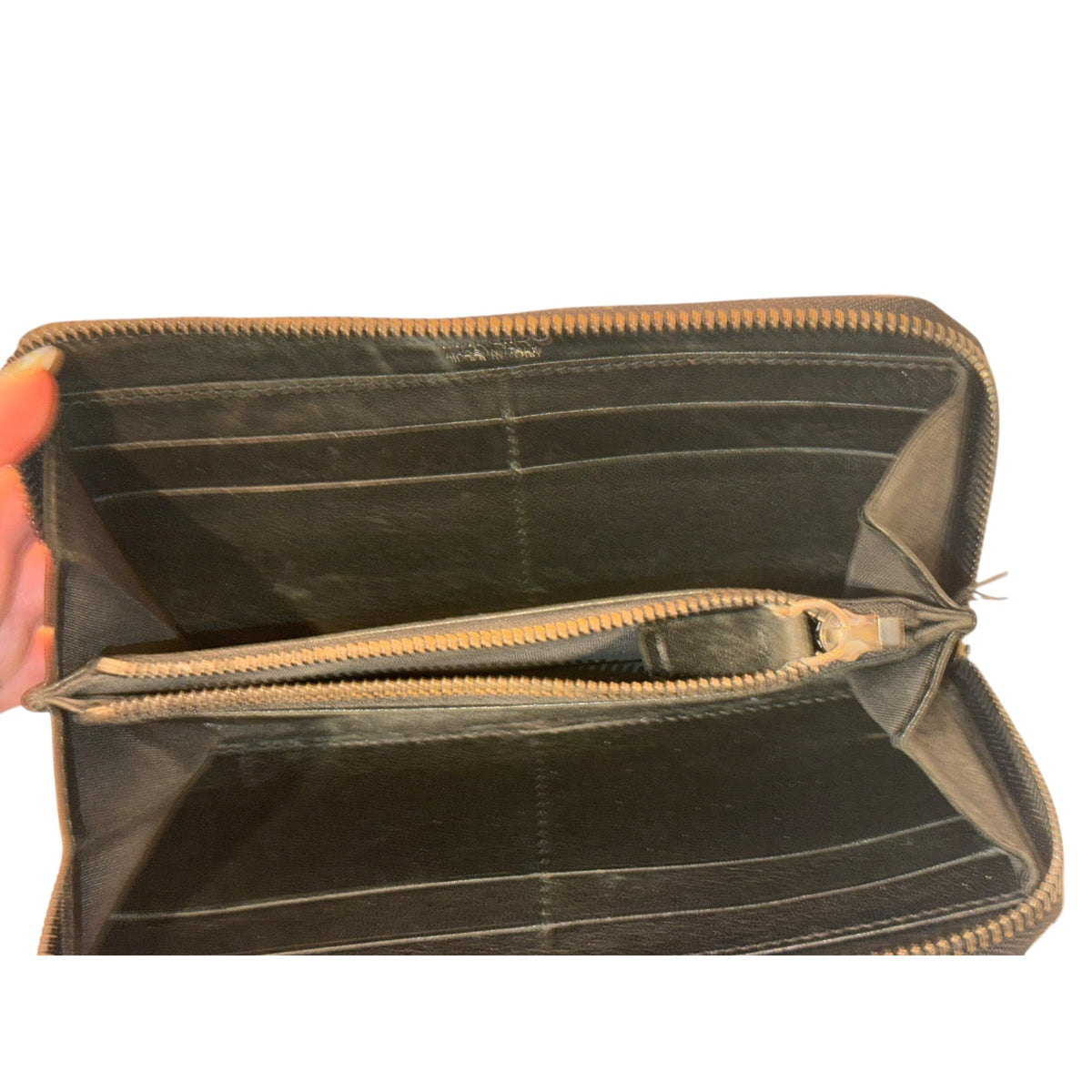 Jimmy Choo Black Star Studded Leather Zip Around Wallet