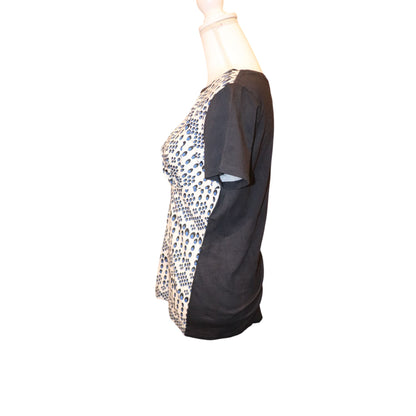 Diane Von Furstenberg Diamond Dots T-Shirt, Small NWT