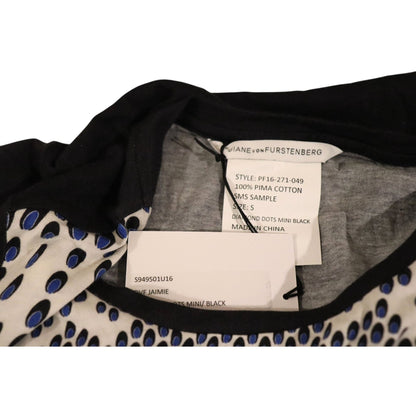 Diane Von Furstenberg Diamond Dots T-Shirt, Small NWT