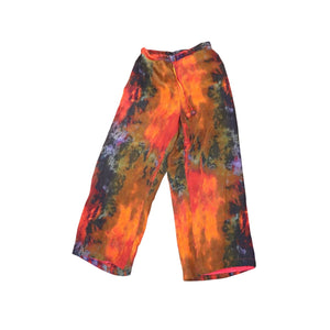 Nazila Couture Tie-Dye Wide-Leg Lounge Pants, S/M NWOT