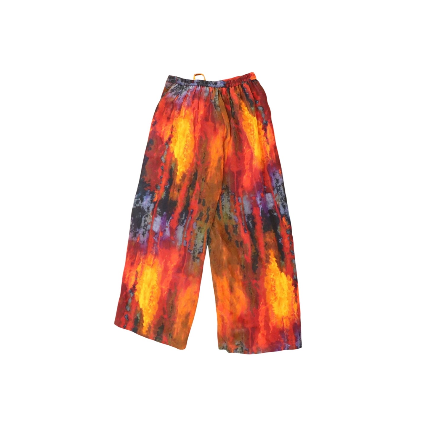 Nazila Couture Tie-Dye Wide-Leg Lounge Pants, S/M NWOT