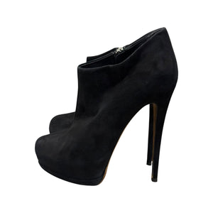 Giuseppe Zanotti Black Suede Eva Ankle Platform Stiletto Booties Size 39