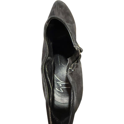 Giuseppe Zanotti Black Suede Eva Ankle Platform Stiletto Booties Size 39