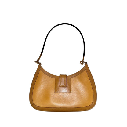 Gucci Vintage G Buckle Camel Shoulder Bag