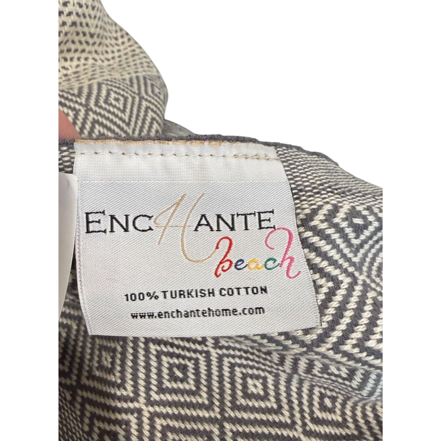 Enchante Home 100% Turkish Cotton Beach Blanket With Fringe NWT