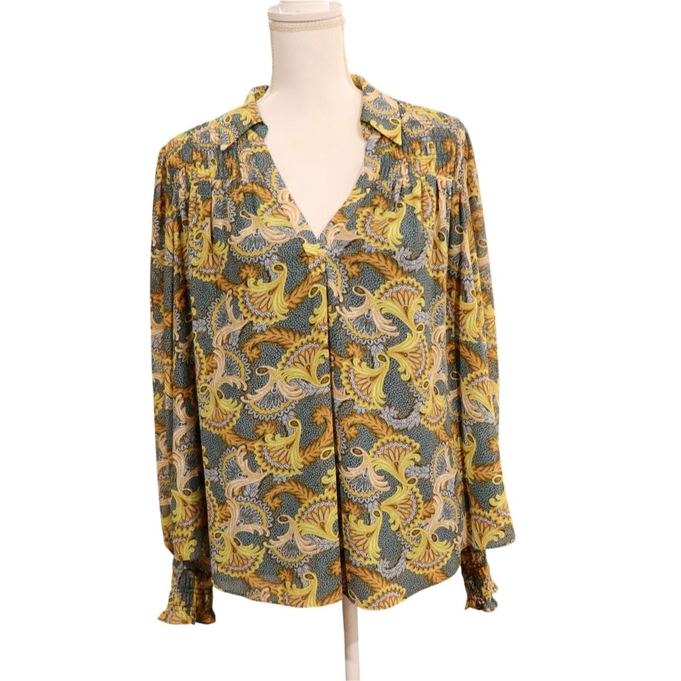 Cinq À Sept Alby Smocked Print Pop Over, Large