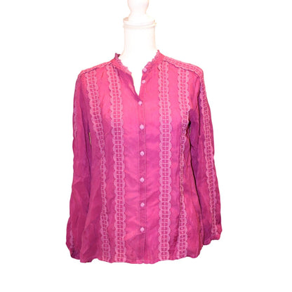 Johnny Was Pink Carleen Blouse, Small NWT