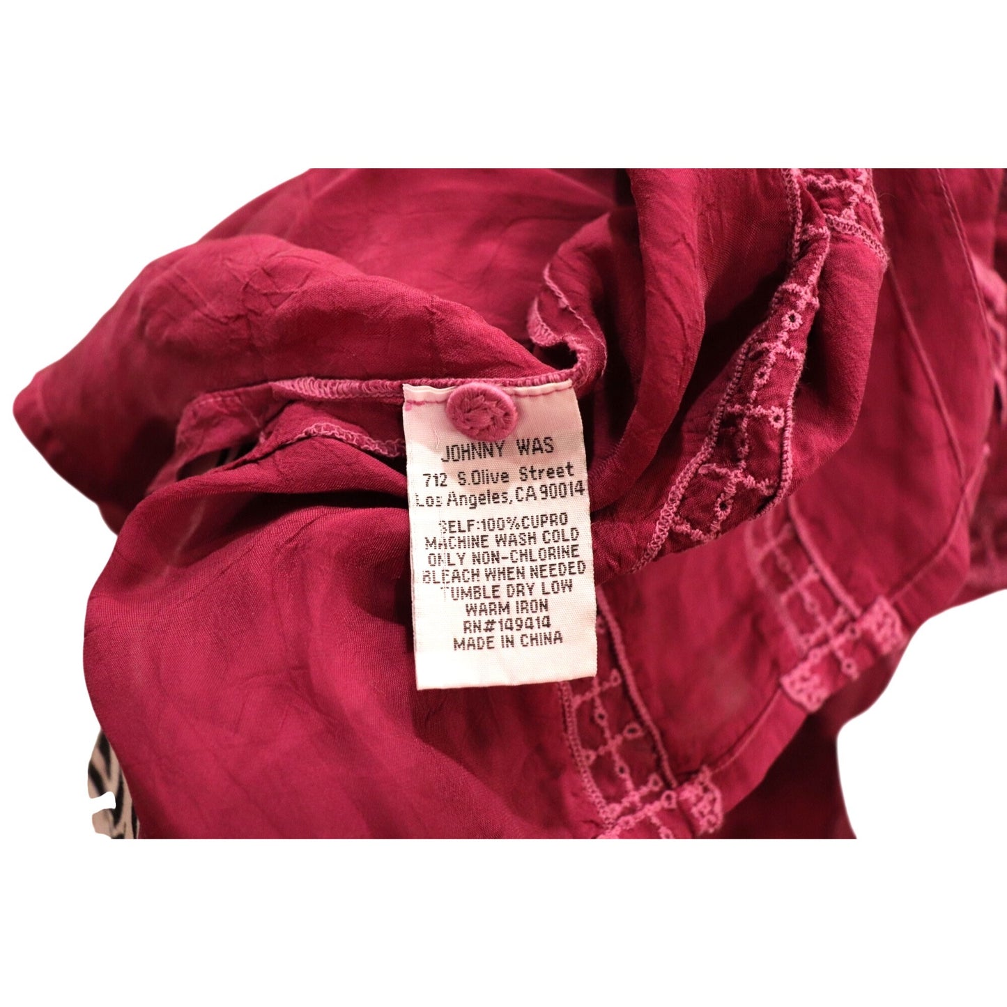 Johnny Was Pink Carleen Blouse, Small NWT