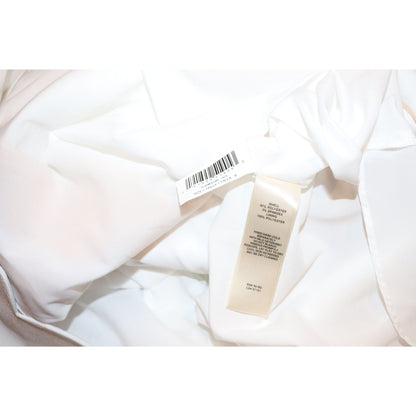 Eliza J Scalloped Hem Short Sleeve White Mini Dress, Size 6 NWT