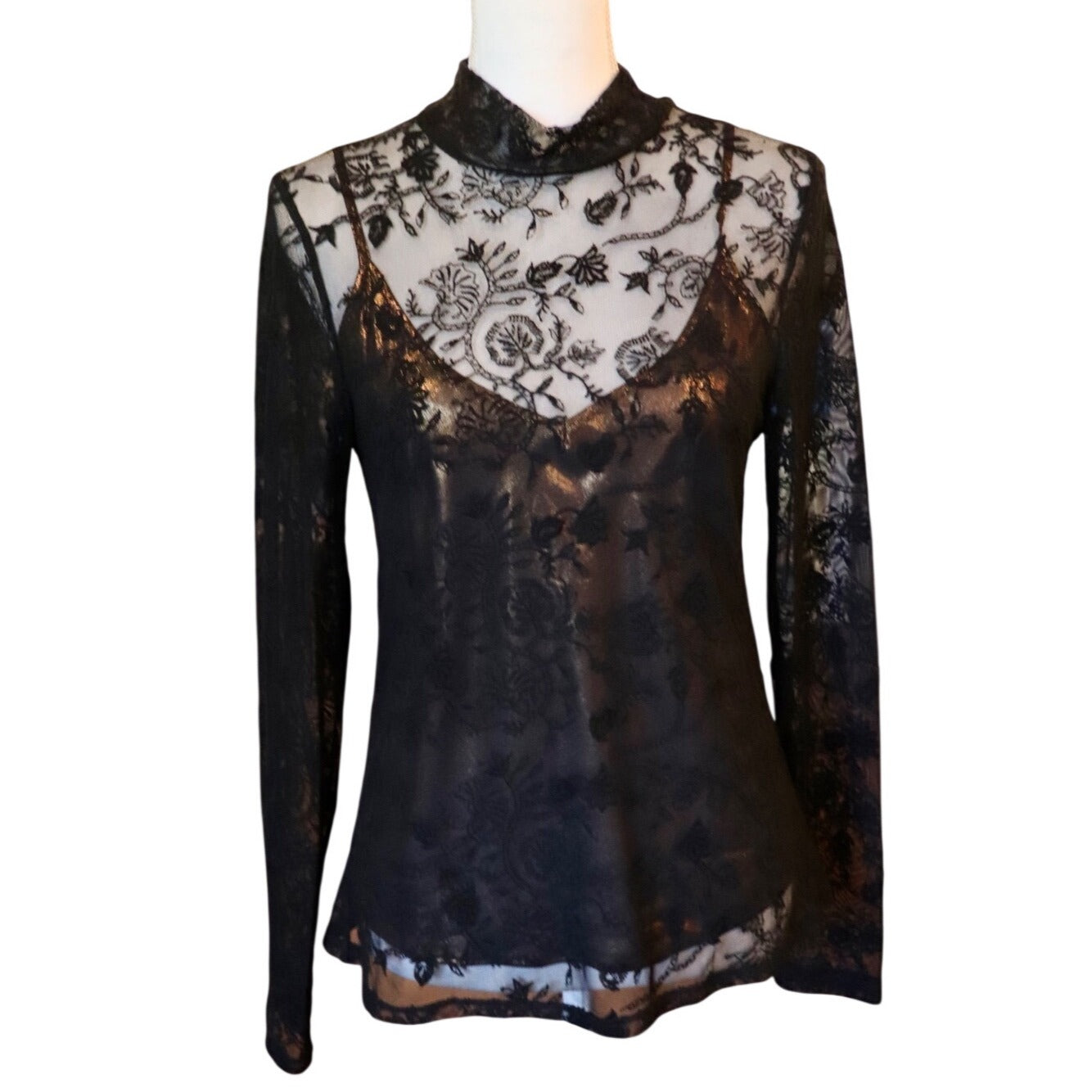 Johnny Was Dina mesh tee, Medium NWT
