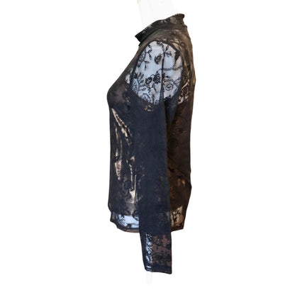 Johnny Was Dina mesh tee, Medium NWT