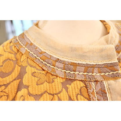 Prada Brocade Floral Jacket Gold & Lilac Womens Size 42/US 6 NWT