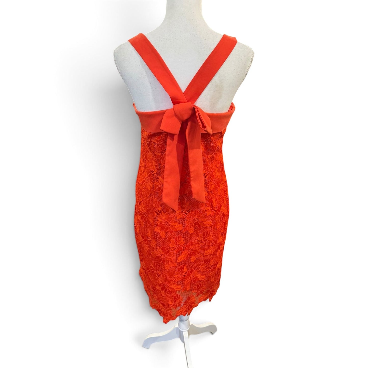 Banana Republic Limited Edition Orange Floral Lace Sleeveless Dress, size 6
